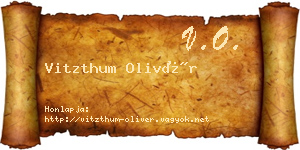 Vitzthum Olivér névjegykártya