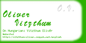 oliver vitzthum business card