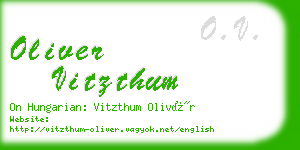 oliver vitzthum business card